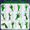 Greentek; 12 Pack Halloween Skeleton Hand Yard Signs, Glow in the Dark Plastic Lawn Stakes, Waterproof Outdoor Graveyard Decorations for Garden, Front Yard, Walkway, Haunted House Halloween Party Decor; Category:Halloween Yardstakes; Image:3